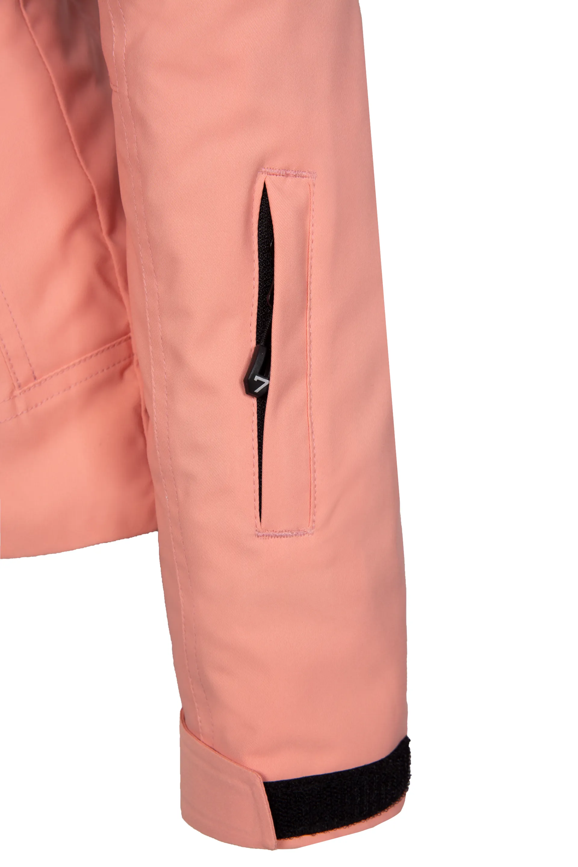 Degre 7 Womens Geod Faux Fur Ski Jacket Light Pink