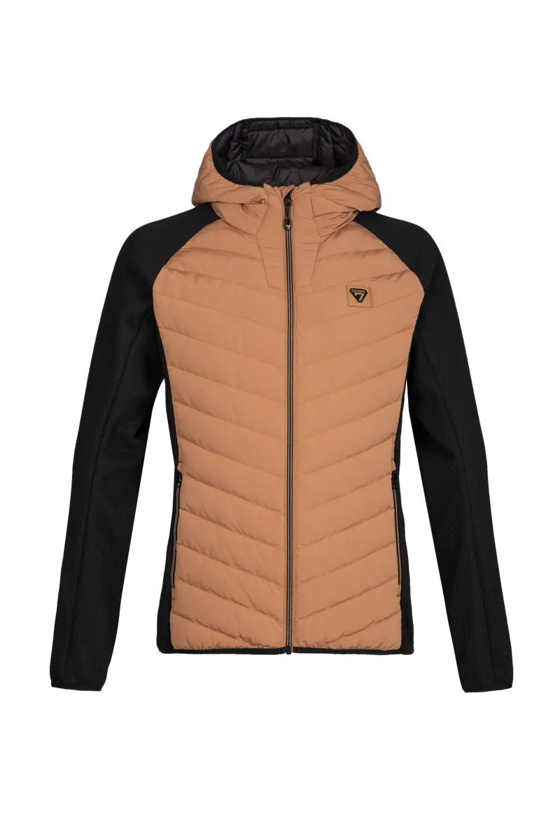 Degre 7 Rio Hybrid Full Zip Mens Jacket - Terre Brown