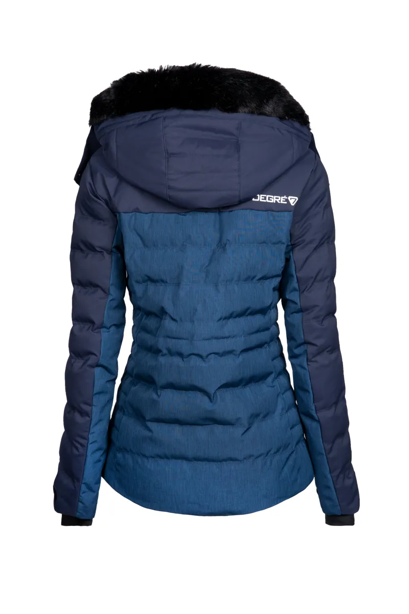 Degre 7 Womens Traqui 2.0 Faux Fur Ski Jacket - Heather Blue-1