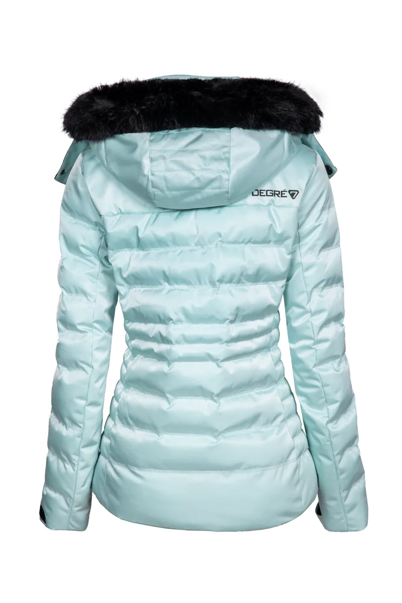 Degre 7 Womens Traqui 2.0 Faux Fur Ski Jacket - Opal-1