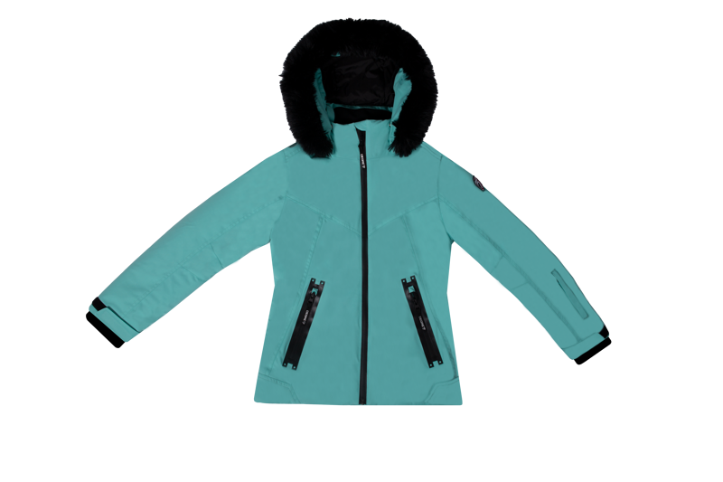Degre 7 Junior Geod Faux Fur Ski Jacket - Arctic Blue