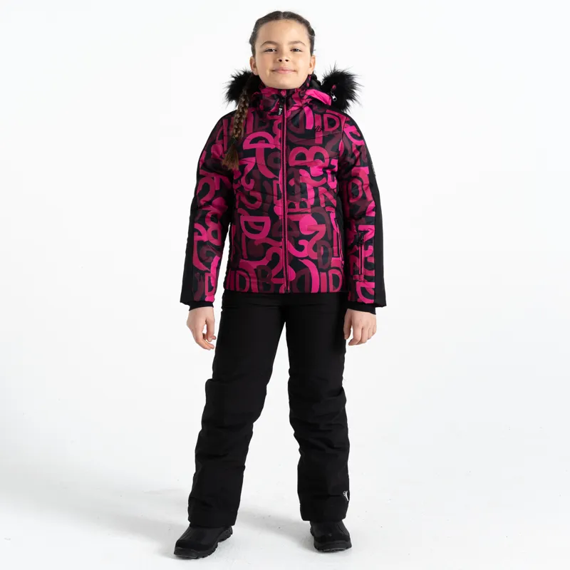 Dare2b Ding Kids Ski Jacket - Pure Pink Graffiti-2