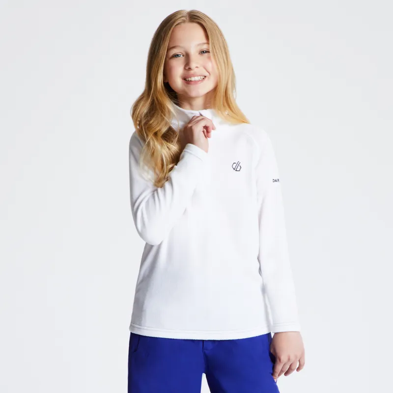 Dare2b Freehand Kids Half Zip Lightweight Fleece - White-1