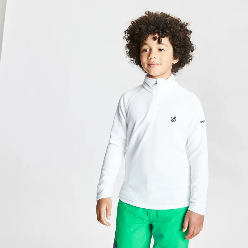 Dare2b Freehand Kids Half Zip Lightweight Fleece - White-3