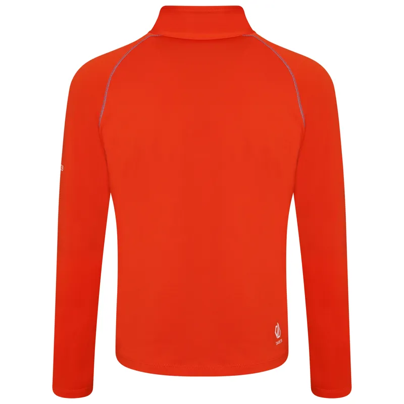 Dare2b Kids Consist Core Stretch Half Zip Midlayer Top - Rusty Orange-1