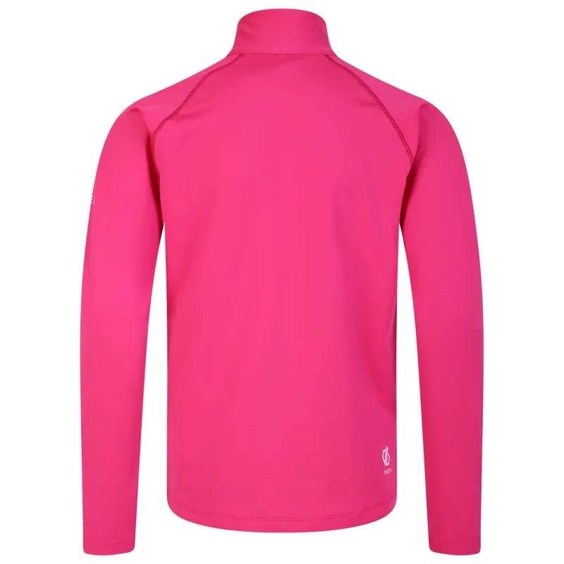 Dare2b Kids Consist Core Stretch Half Zip Midlayer Top - Pure Pink-1