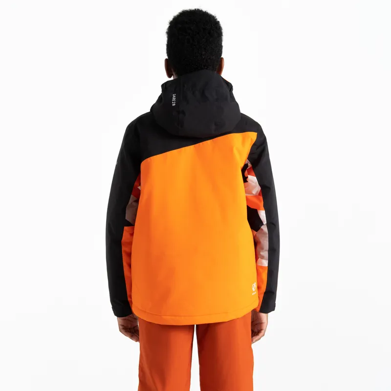 Dare2b Humour II Kids Ski Jacket - Orange Camo Print-2