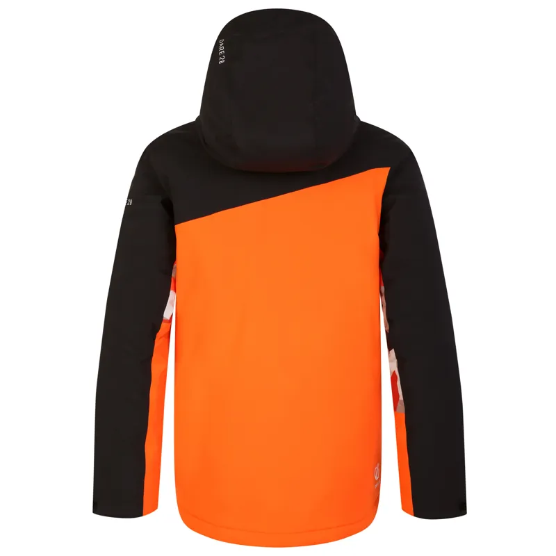 Dare2b Humour II Kids Ski Jacket - Orange Camo Print-1