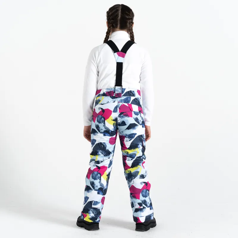 Dare2b Pow Kids Ski Pants - Quiet Blue Print-3