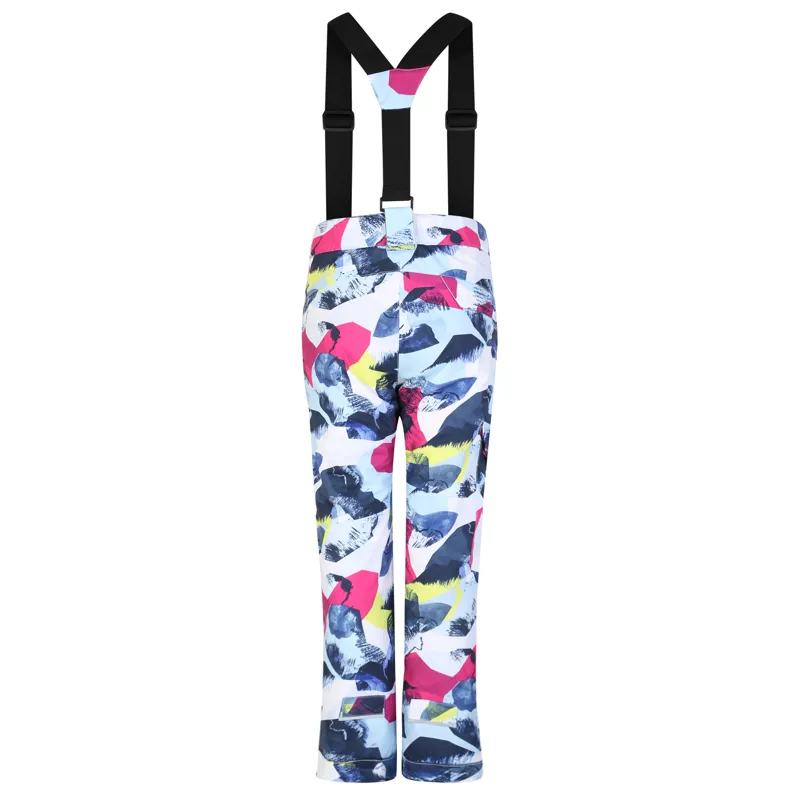 Dare2b Pow Kids Ski Pants - Quiet Blue Print-1