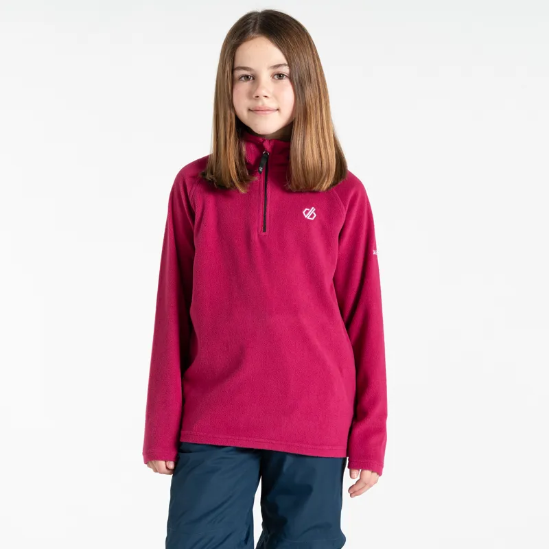 Dare2b Freehand Kids Half Zip Lightweight Fleece - Berry Pink-2
