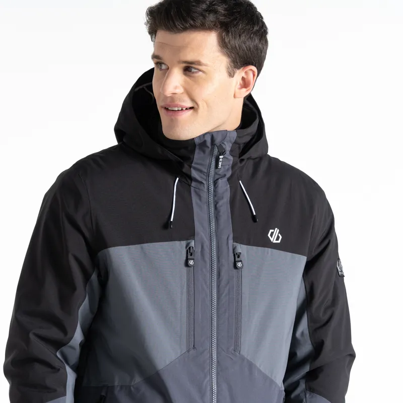 Dare2b Slopeside Mens Ski Jacket - Black Grey-3