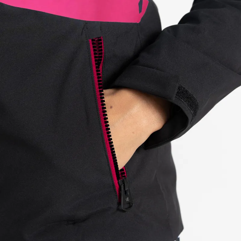 Dare2b Ice Womens Ski Jacket - Pink Black Graffiti-2