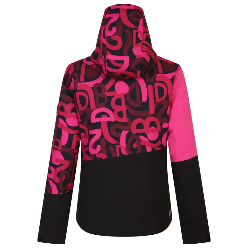 Dare2b Ice Womens Ski Jacket - Pink Black Graffiti-1
