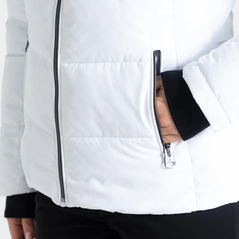 Dare2b Glamorize IV Womens Ski Jacket - White-2