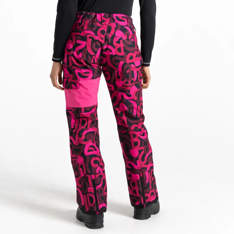 Dare2b Ice Womens Ski Pants - Pure Pink Graffiti-1