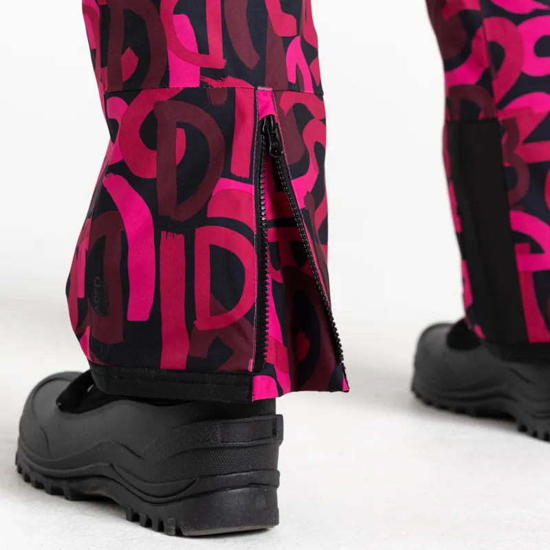 Dare2b Ice Womens Ski Pants - Pure Pink Graffiti-5