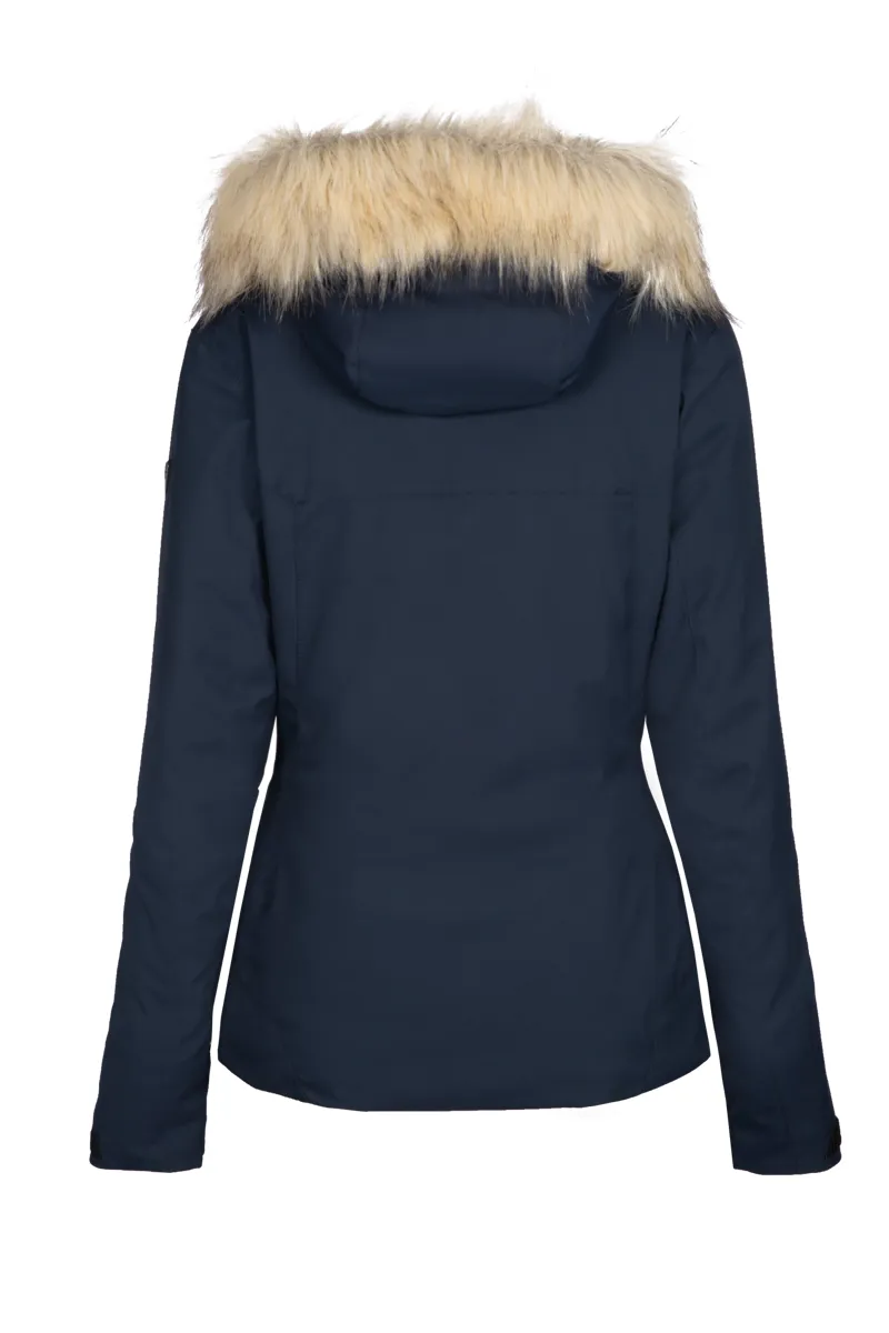 Degre 7 Womens Geod Faux Fur Ski Jacket - Dark Blue-1