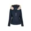 Degre 7 Womens Geod Faux Fur Ski Jacket - Dark Blue
