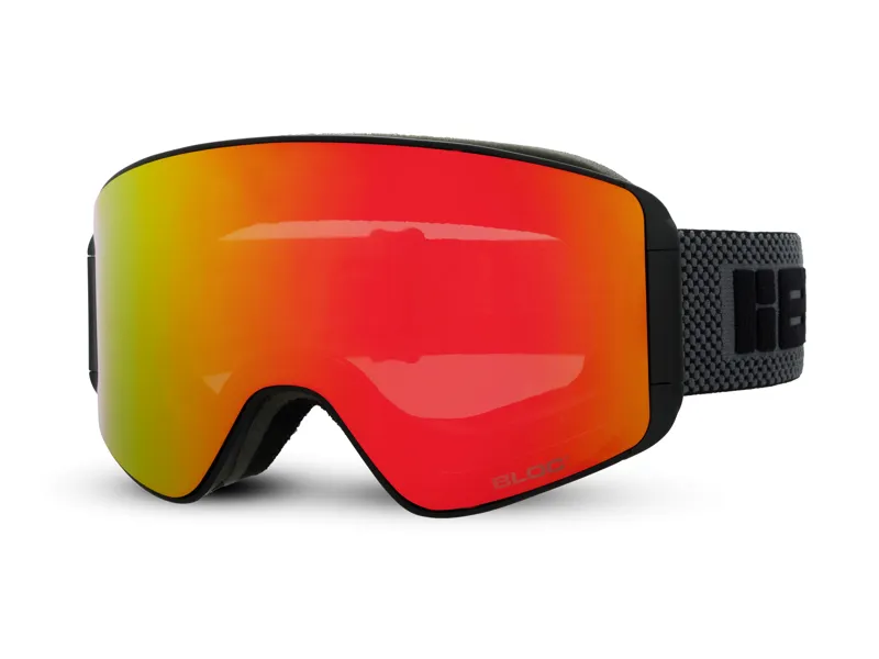 Bloc Eighty Five Ski Goggles - Black with Red Mirror Lens