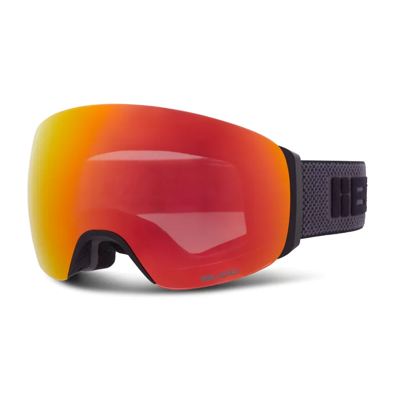 loc Forty Five Ski Goggles Black with Quick Change 2 Lens System