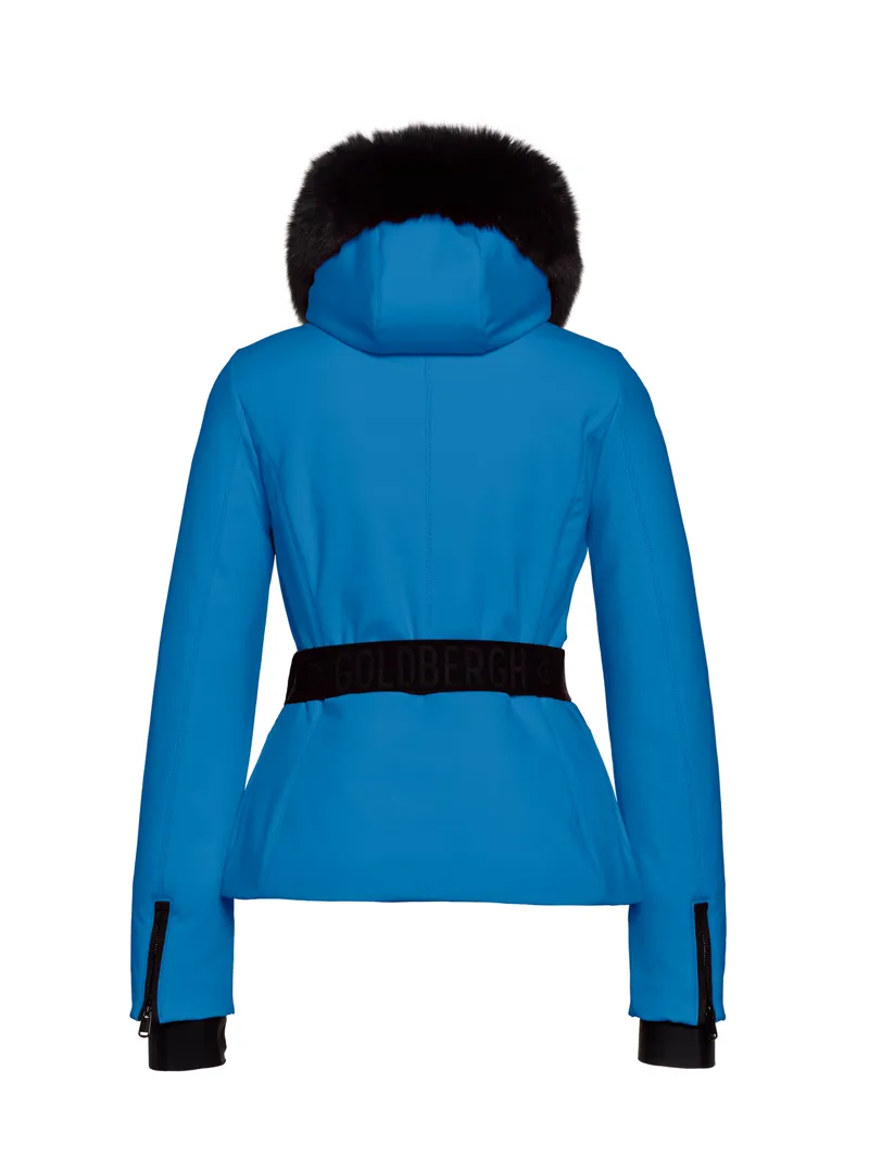 Goldbergh Hida Womens Faux Fur Down Ski Jacket - Electric Blue-1