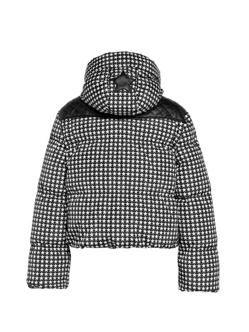 Goldbergh Track Quilted Down Jacket Star Print - Black-1