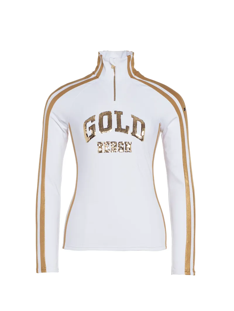 Goldbergh Goblet Womens Half Zip Midlayer - White Gold
