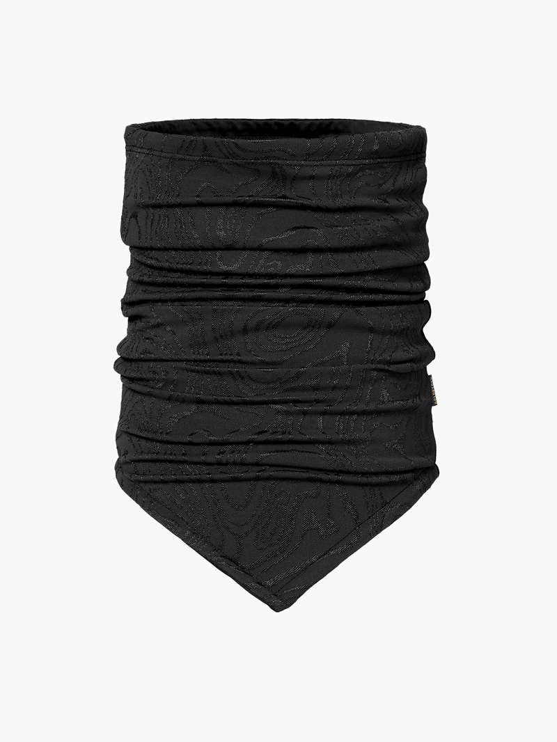 Goldbergh Ombra Neckwarmer - Black Swirls Jacquard