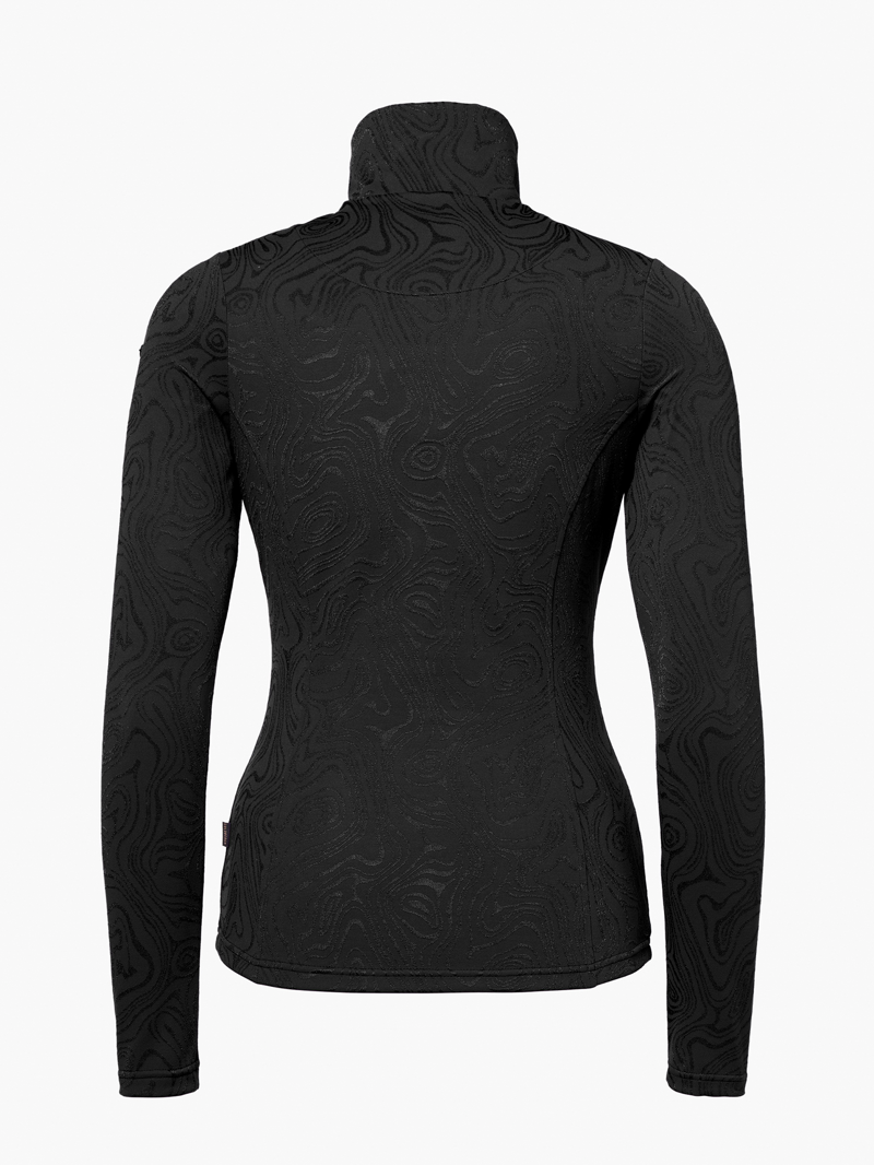 Goldbergh Brina Womens Half Zip Midlayer - Black Swirl-1