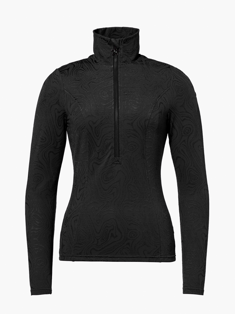 Goldbergh Brina Womens Half Zip Midlayer - Black Swirl