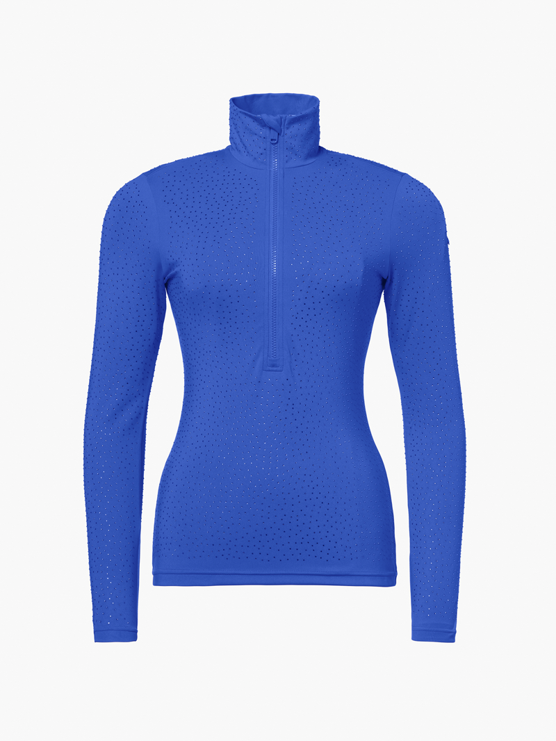 Goldbergh Gianna Womens Half Zip Sparkling Midlayer - Dazzling Blue