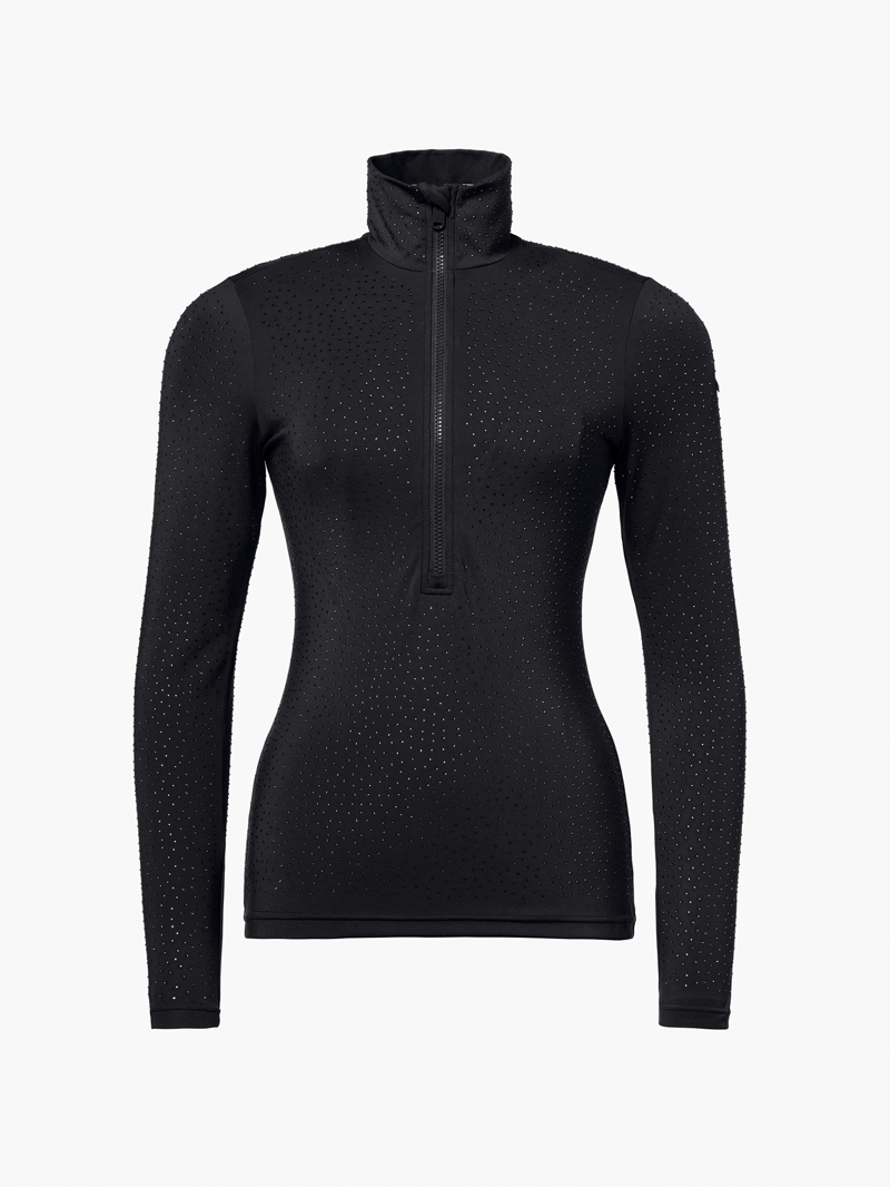 Goldbergh Gianna Womens Half Zip Sparkling Midlayer - Black