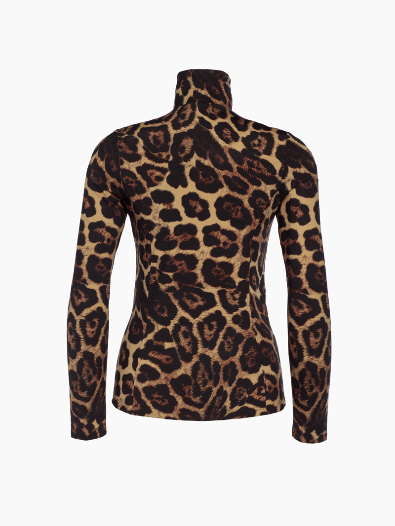 Goldbergh Leona Womens Half Zip Midlayer - Jaguar Print-1