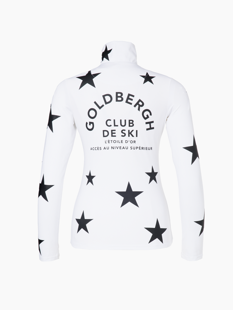 Goldbergh Galactique Womens Half Zip Midlayer - White/Black-1