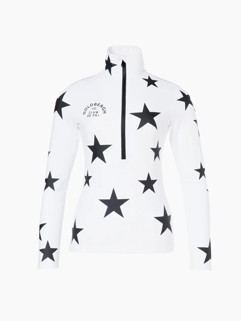 Goldbergh Galactique Womens Half Zip Midlayer - White/Black