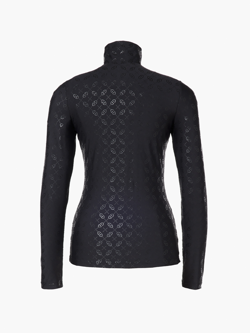 Goldbergh Icon Logo Womens Half Zip Midlayer - Black-1