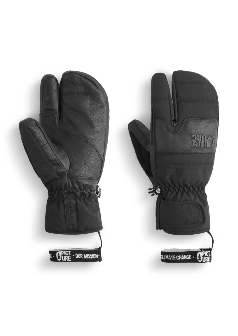 Picture Sparks Mens Lobster Ski Mittens - Black-2