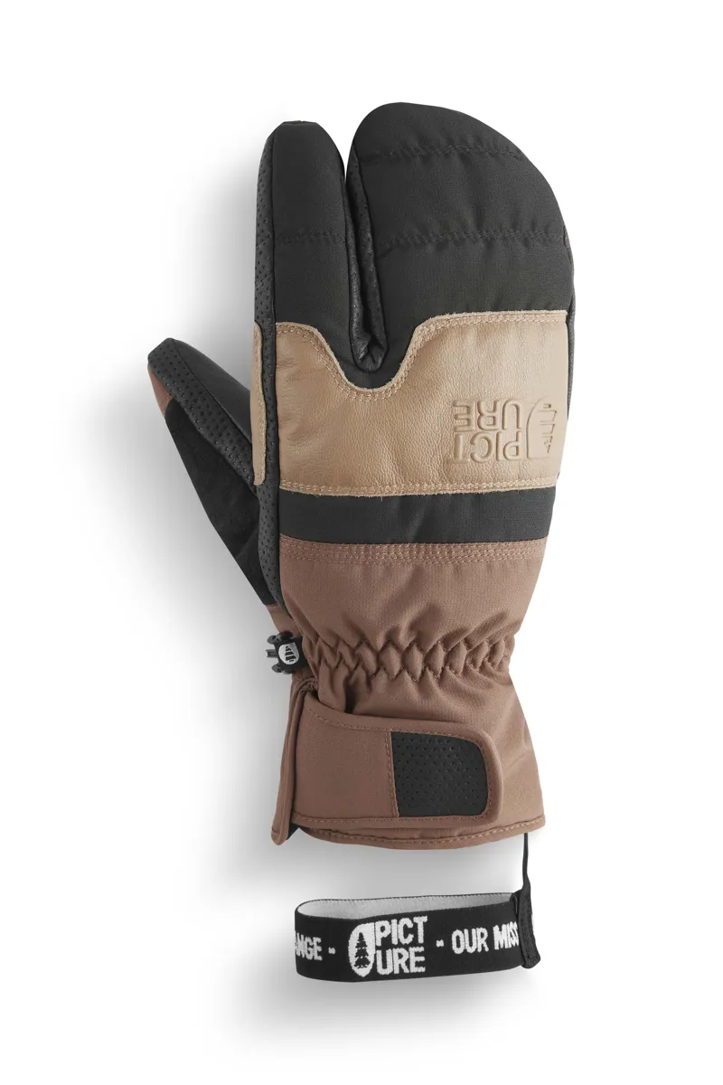 Brown ski mittens discount