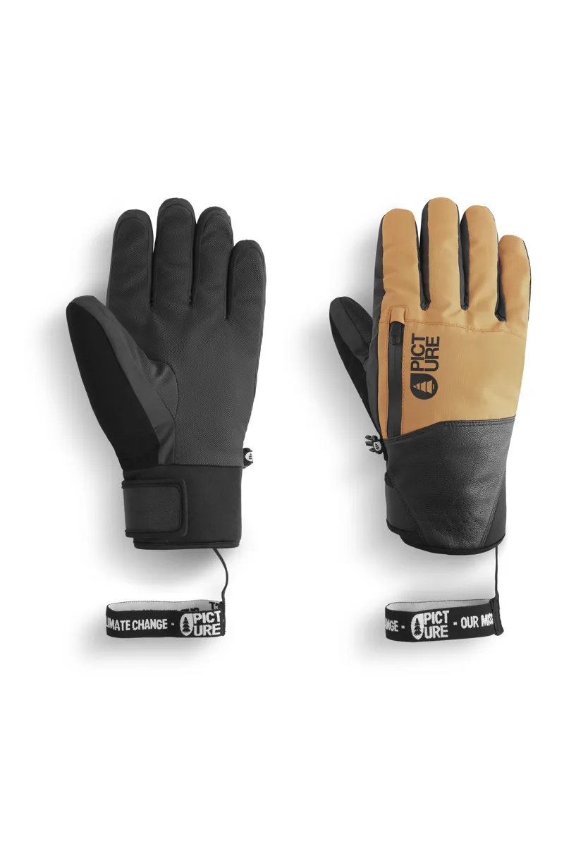 Picture Madson Mens Ski Gloves - Brown-2