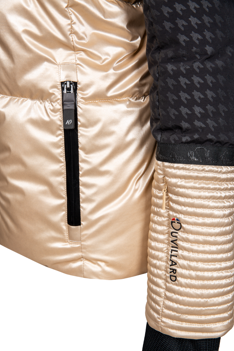 Henri Duvillard Celia Faux Fur Womens Ski Jacket - Gold Black-2