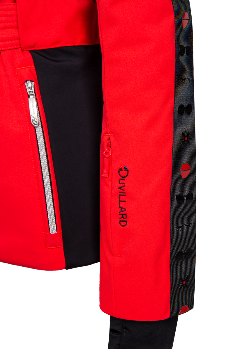 Henri Duvillard Estelle Faux Fur Womens Ski Jacket - Red-3