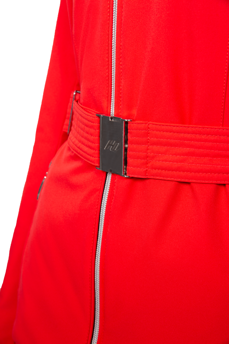 Henri Duvillard Estelle Faux Fur Womens Ski Jacket - Red-4