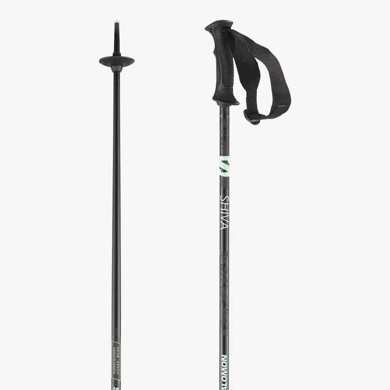 Salomon Shiva 23 Womens Ski Poles in Black