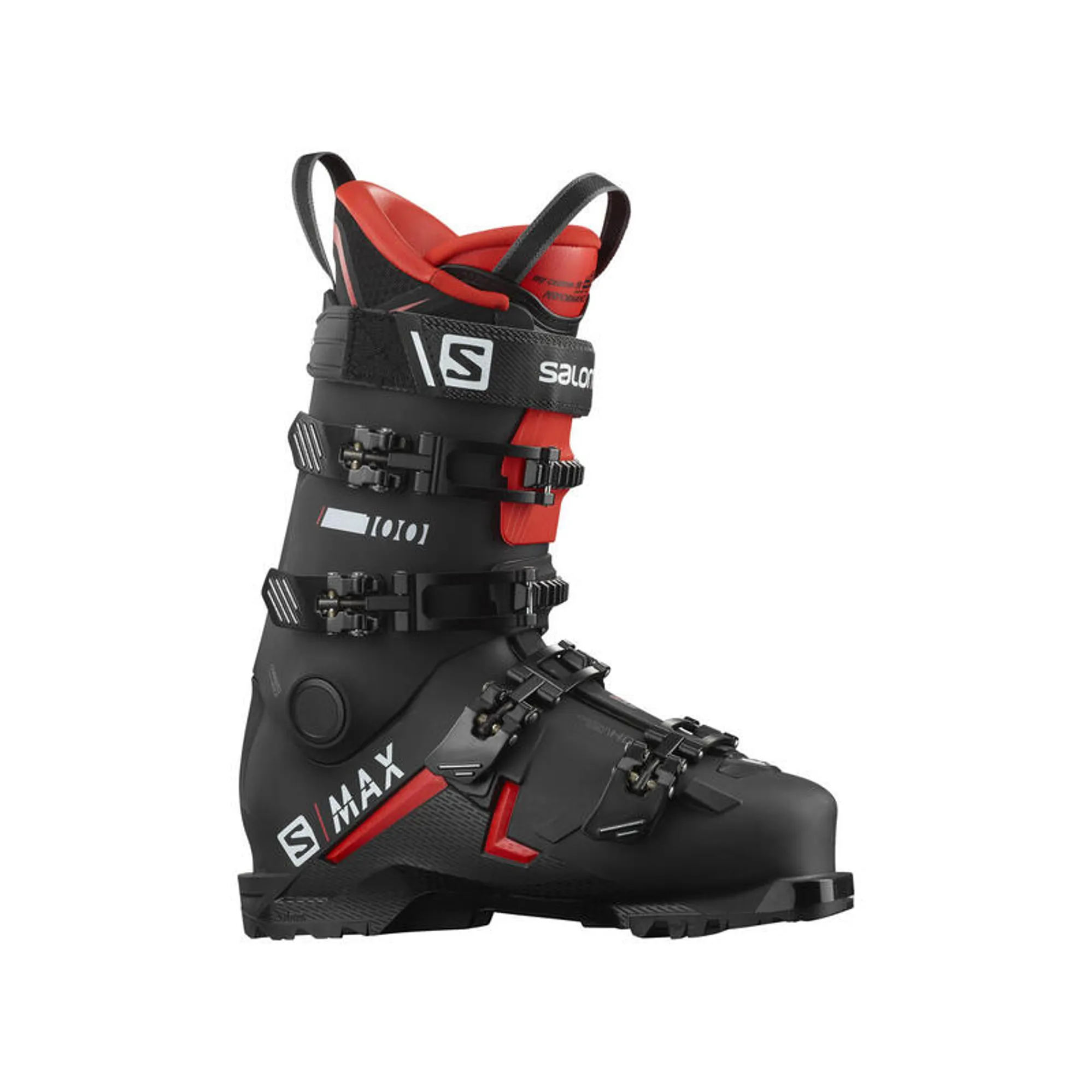 Salomon S Max 100 Grip Walk Mens Ski Boots in Black/Red