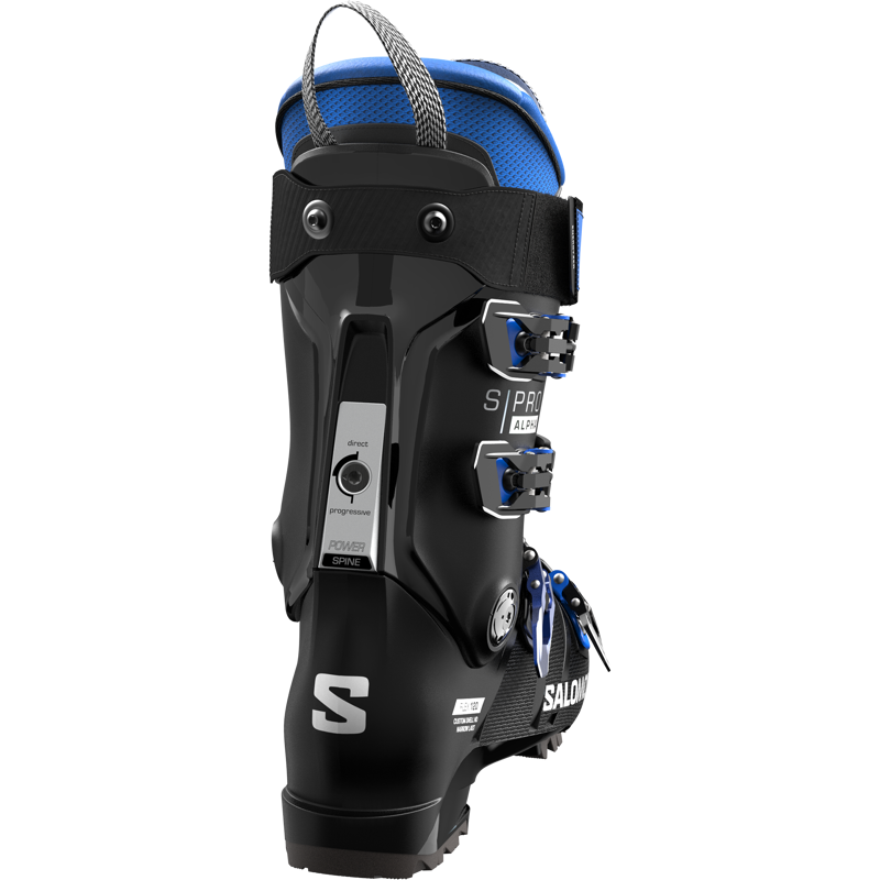 Salomon S Pro Alpha 120 Grip Walk Mens Ski Boots - Black/Race Blue-1