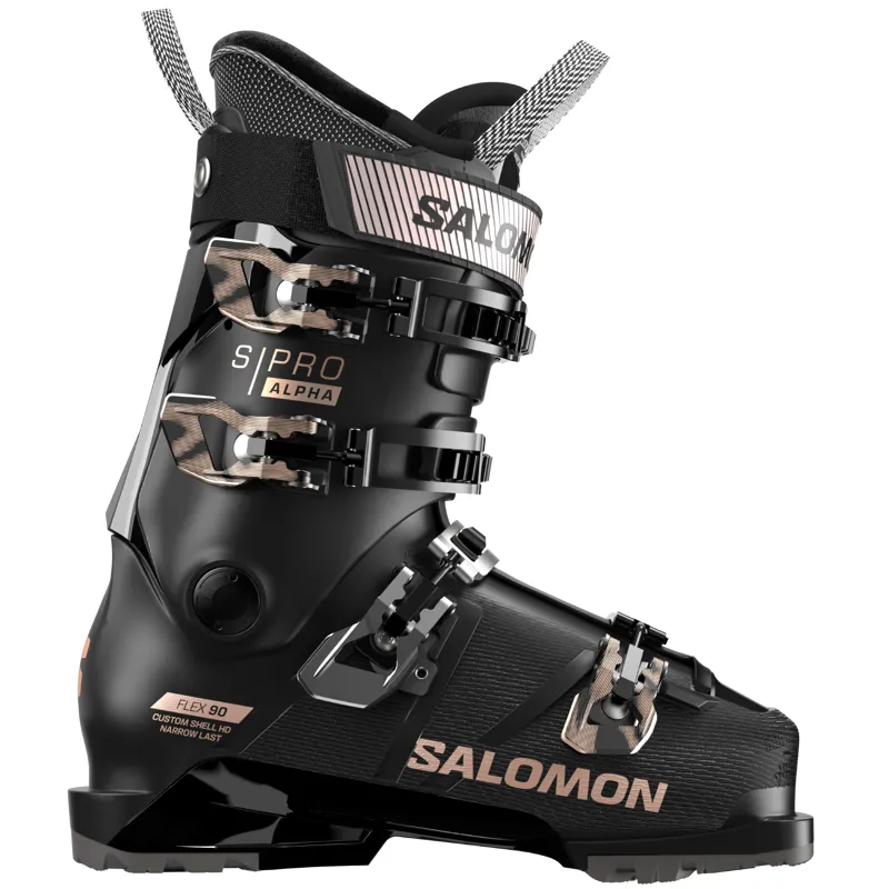 Salomon S Pro Alpha 90 Grip Walk Womens Ski Boots - Black