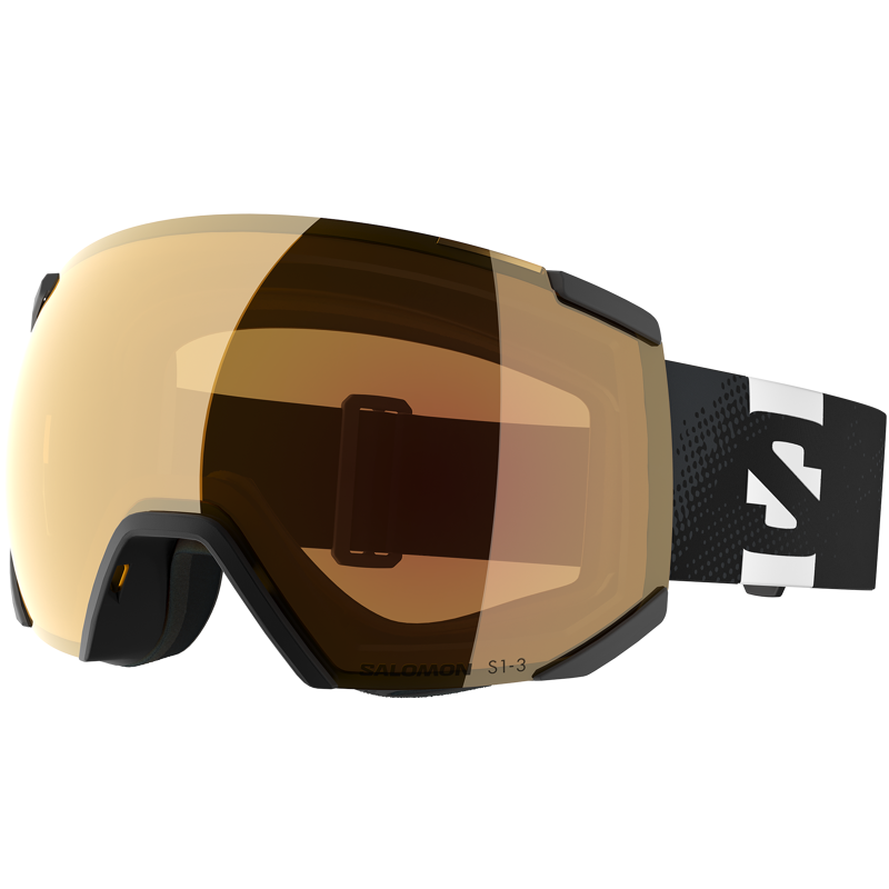 Salomon Radium Black Ski Goggles with Photochromic Red Lens