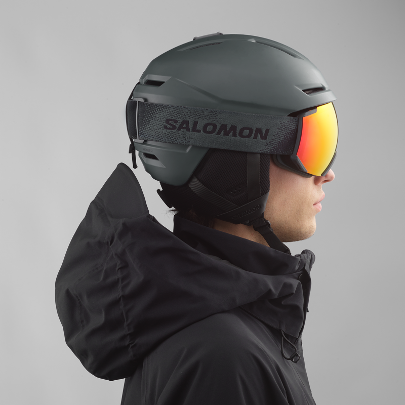 Salomon Radium Ebony Ski Goggles with SIGMA Poppy Red Lens-2