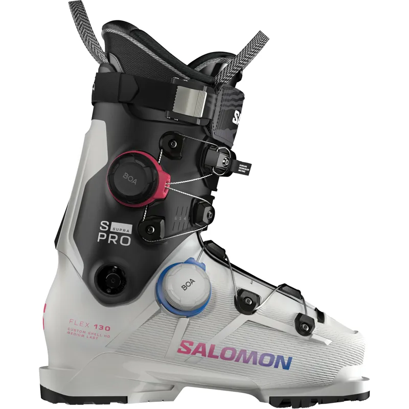 Salomon S Pro Supra Dual BOA 130 Mens Ski Boots - White